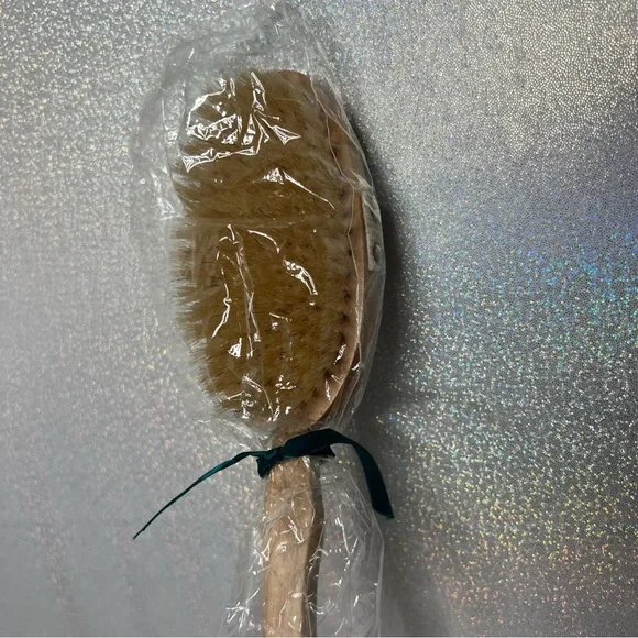Exfoliating brush 100% wild boar bristles lymphatic drainage anti cellulite dry